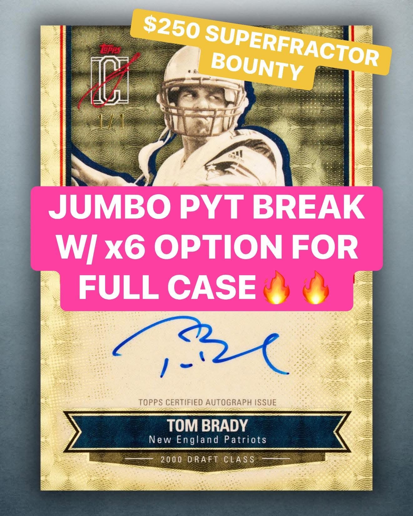 2025 TOPPS SIGNATURE SERIES JUMBO FOOTBALL CASE BREAK PYT Break #2402
